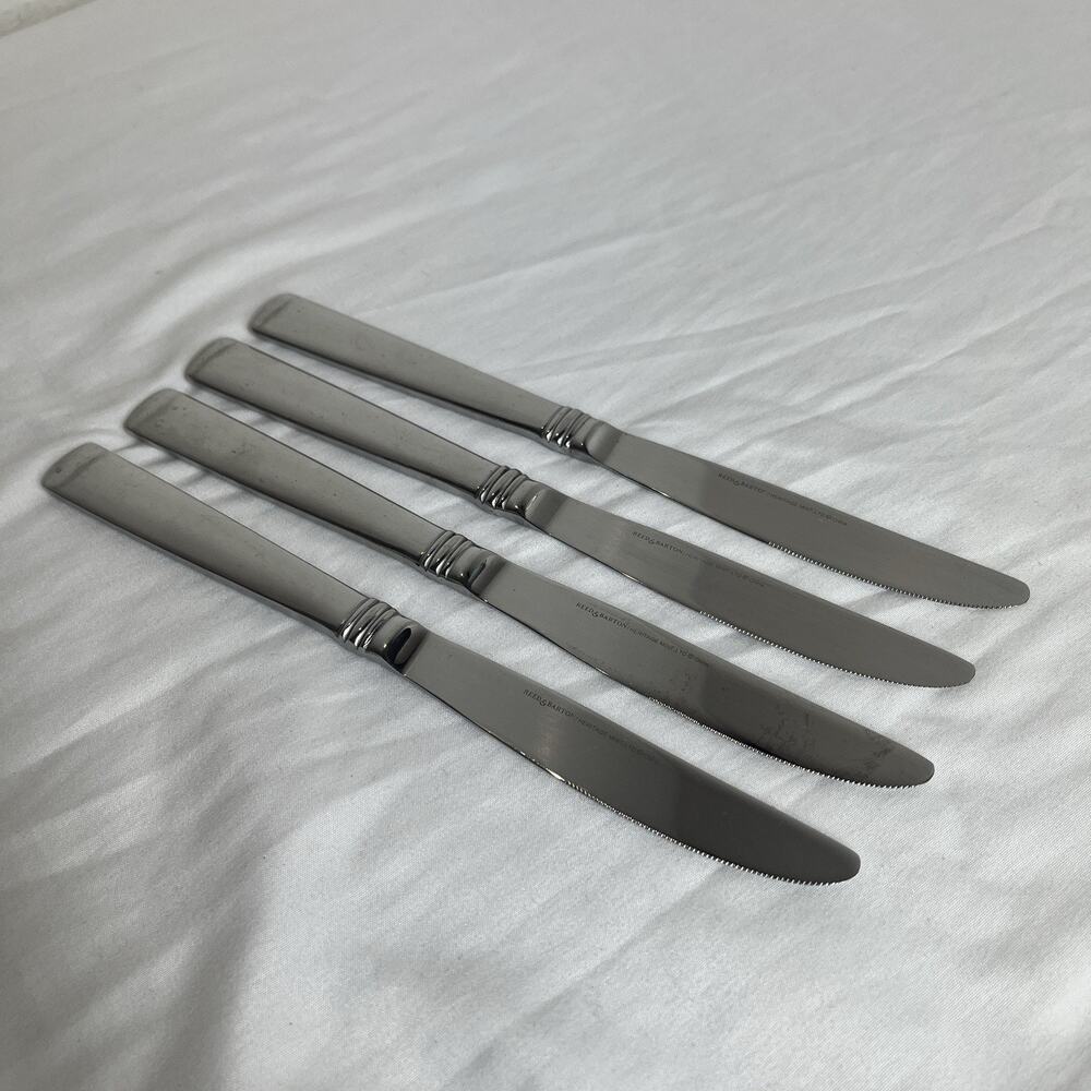 Reed & Barton Heritage Mint Stainless Steal Dinner Knives Set Of 4 pieces, China